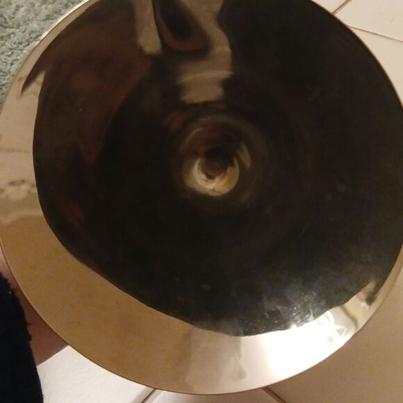 Modern Single Metal Silver Tone Stainless Steel Swirl Pattern Stem Martini Glass - Picture 3 of 4